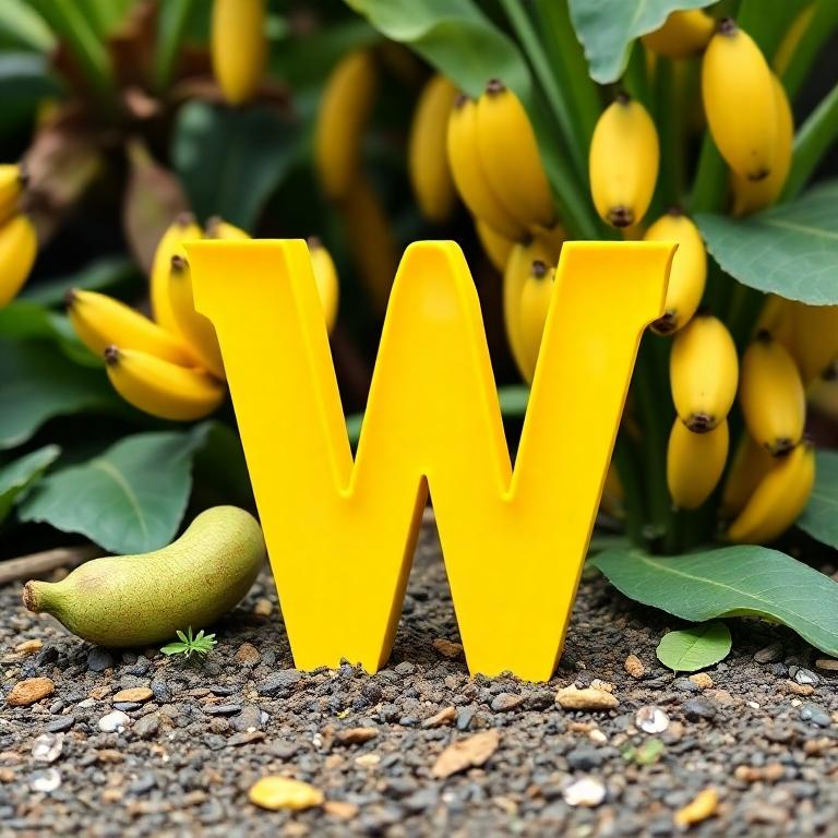 Bananas — letter W