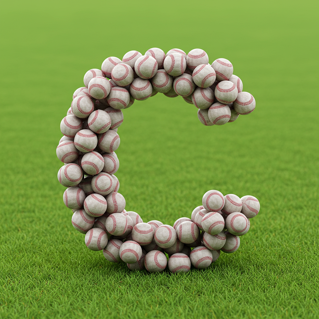 Baseballs — letter C