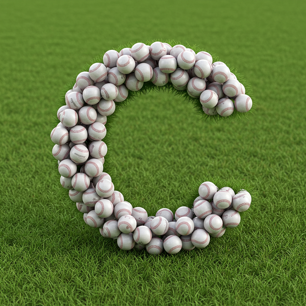 Baseballs — letter C (variant 2)