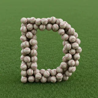Baseballs — letter D