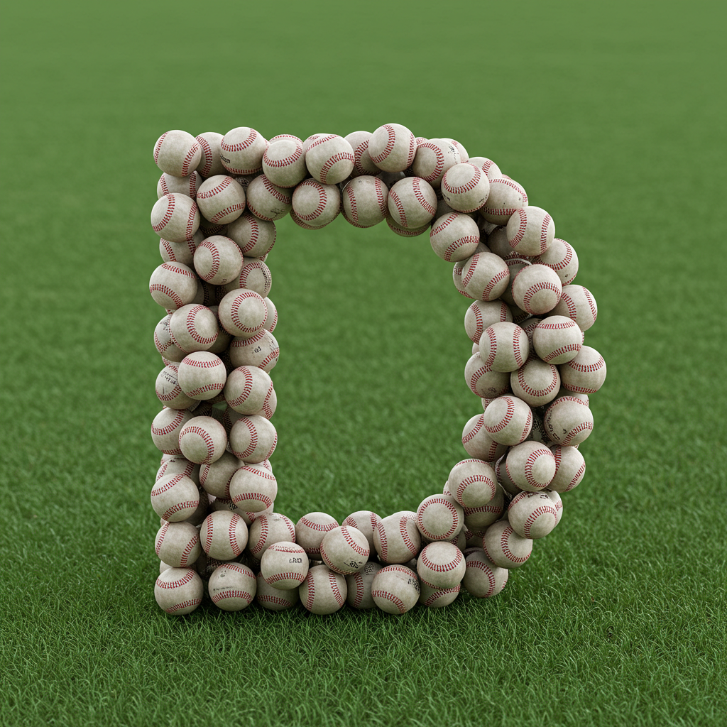 Baseballs — letter D