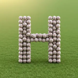 Baseballs — letter H