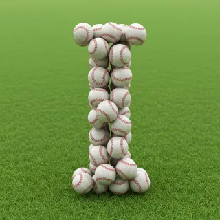 Baseballs — letter I