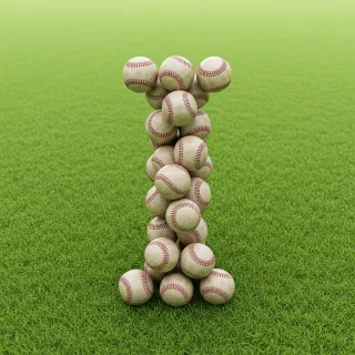 Baseballs — letter I (variant 2)