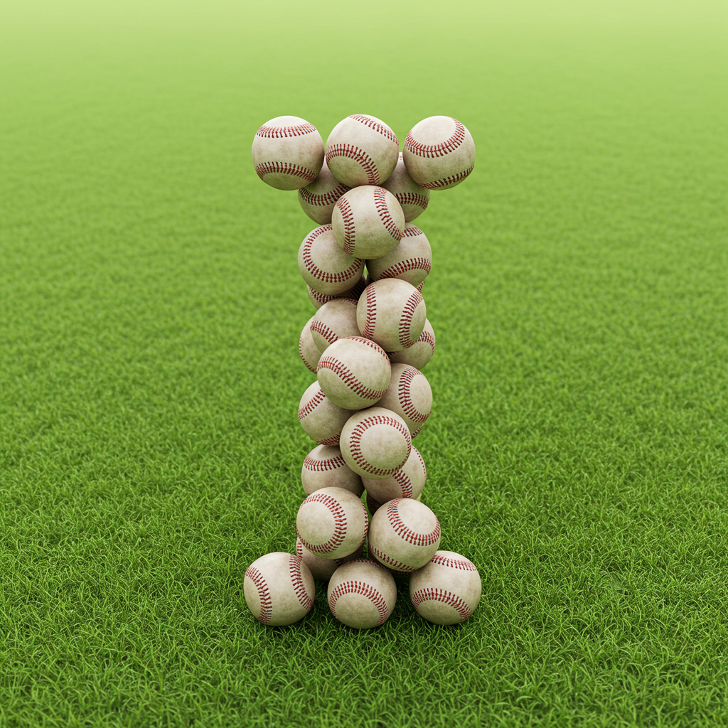 Baseballs — letter I (variant 2)