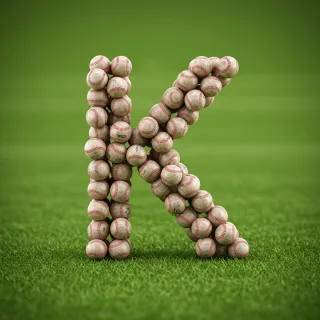 Baseballs — letter K