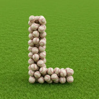 Baseballs — letter L (variant 2)