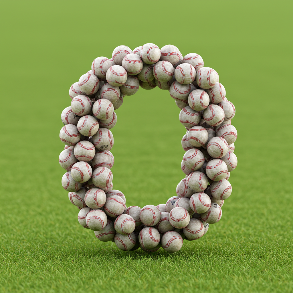 Baseballs — letter O (variant 2)