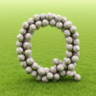 Baseballs — letter Q