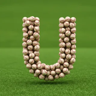 Baseballs — letter U