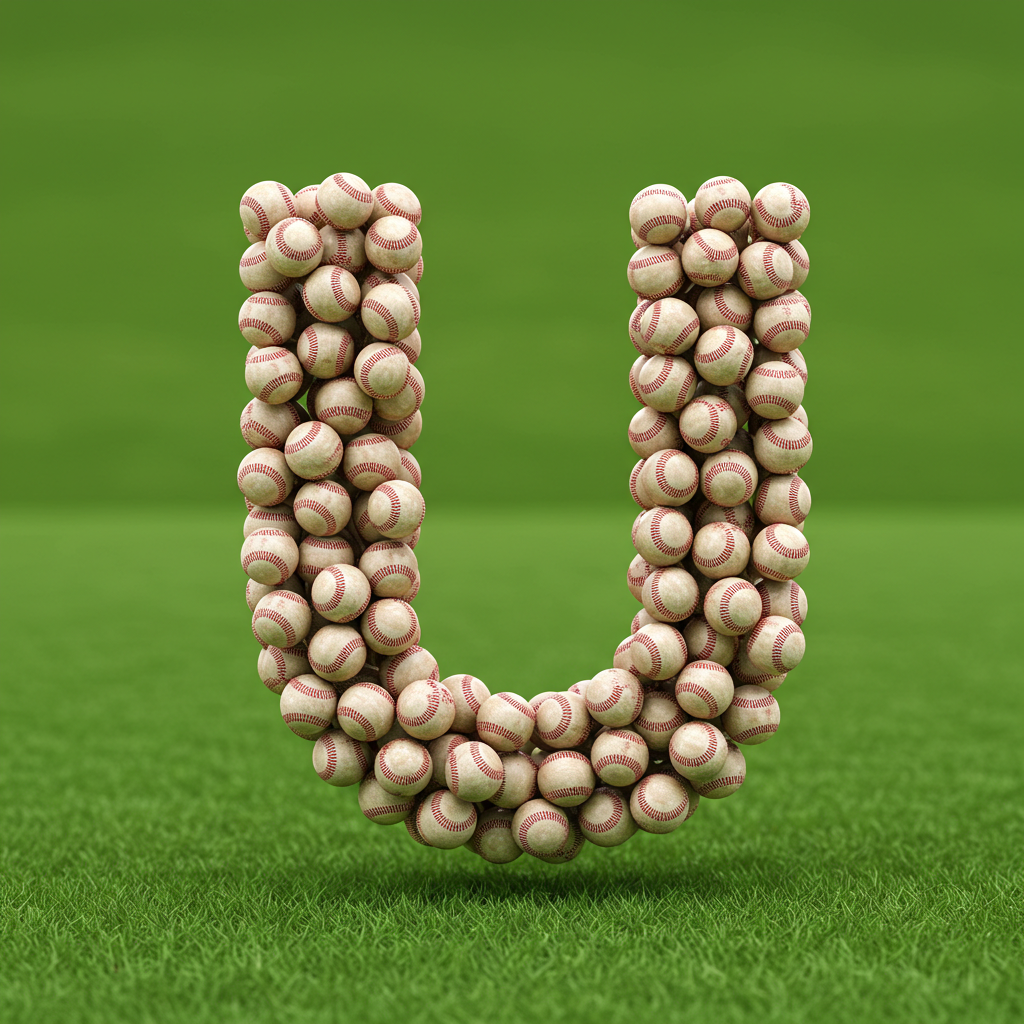 Baseballs — letter U