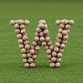 Baseballs — letter W