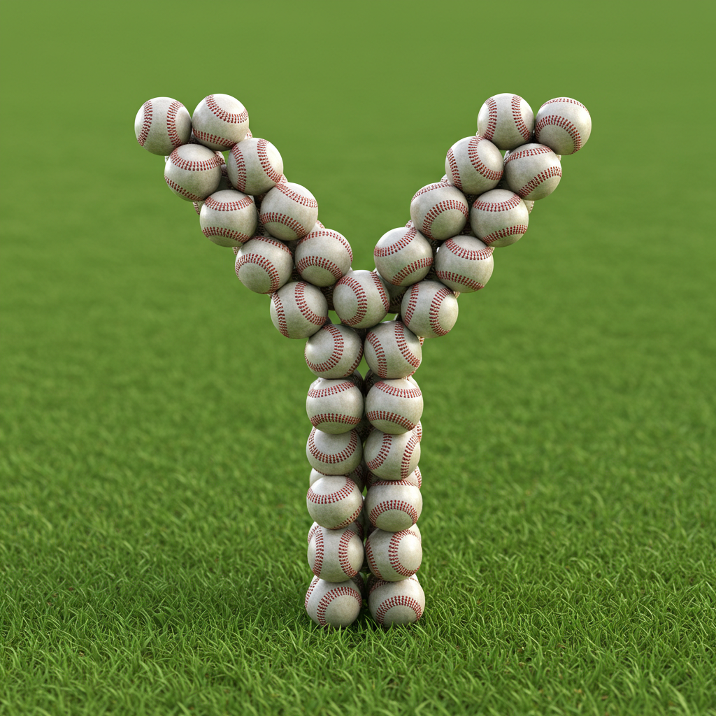 Baseballs — letter Y