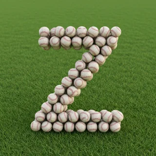 Baseballs — letter Z (variant 2)