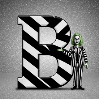 Beetlejuice — letter B (variant 2)