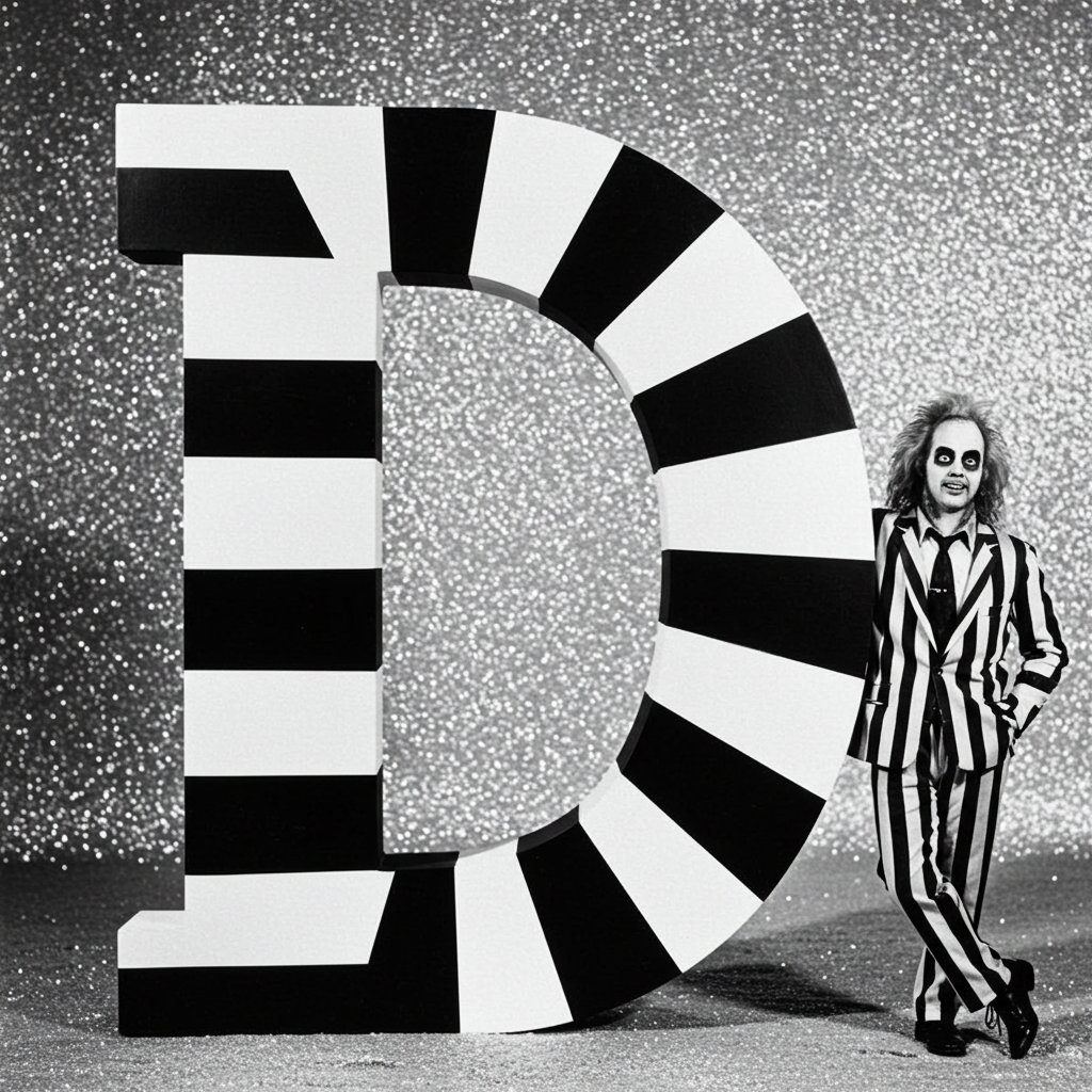 Beetlejuice — letter D (variant 2)