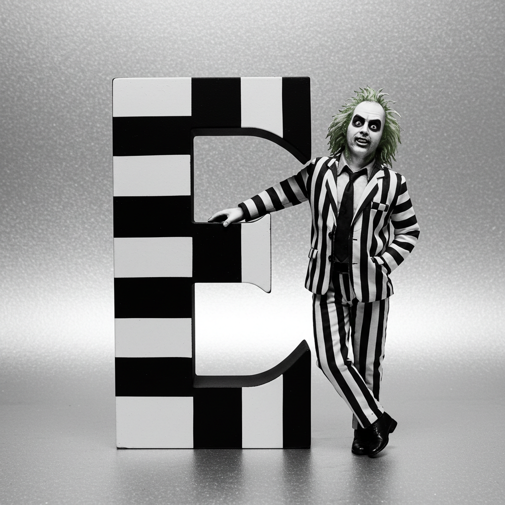 Beetlejuice — letter E