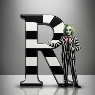 Beetlejuice — letter R (variant 2)