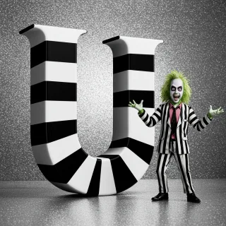 Beetlejuice — letter U (variant 2)