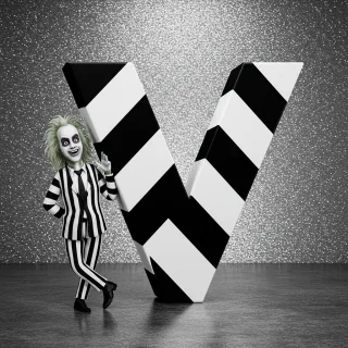 Beetlejuice — letter V