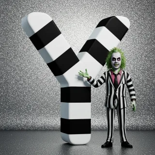Beetlejuice — letter Y (variant 2)