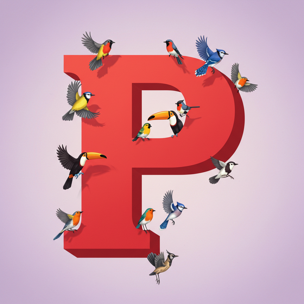 Birds — letter P