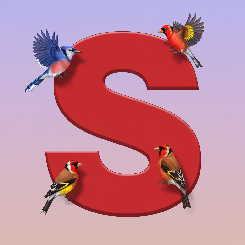 Birds — letter S (variant 2)