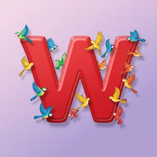 Birds — letter W (variant 2)
