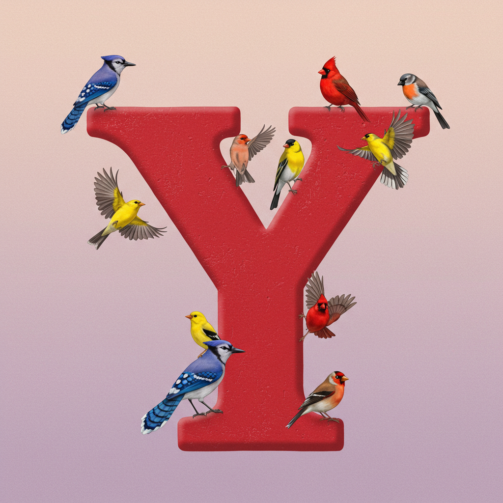 Birds — letter Y (variant 2)