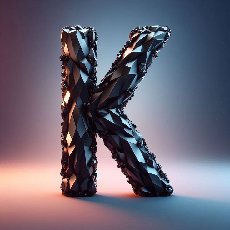 Black crystal — letter K