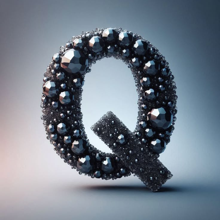 Black crystal — letter Q