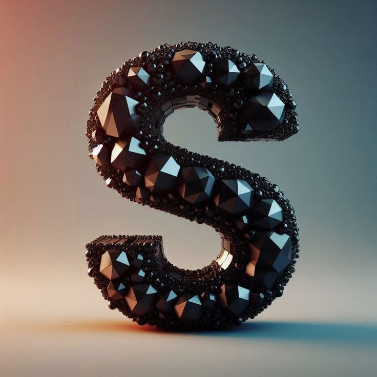 Black crystal — letter S