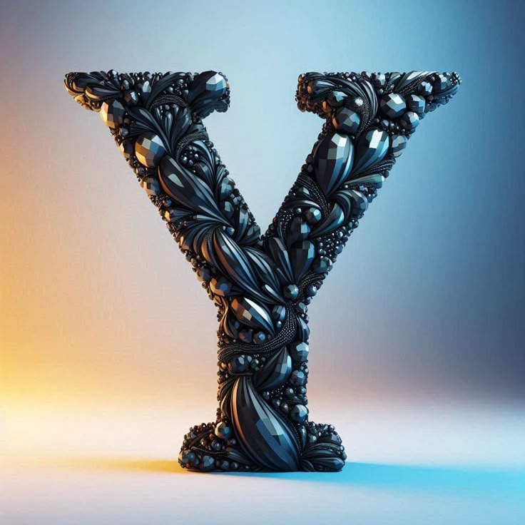 Black crystal — letter Y