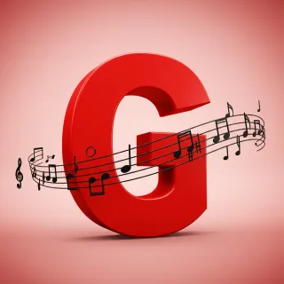 Black music notes 2 — letter G