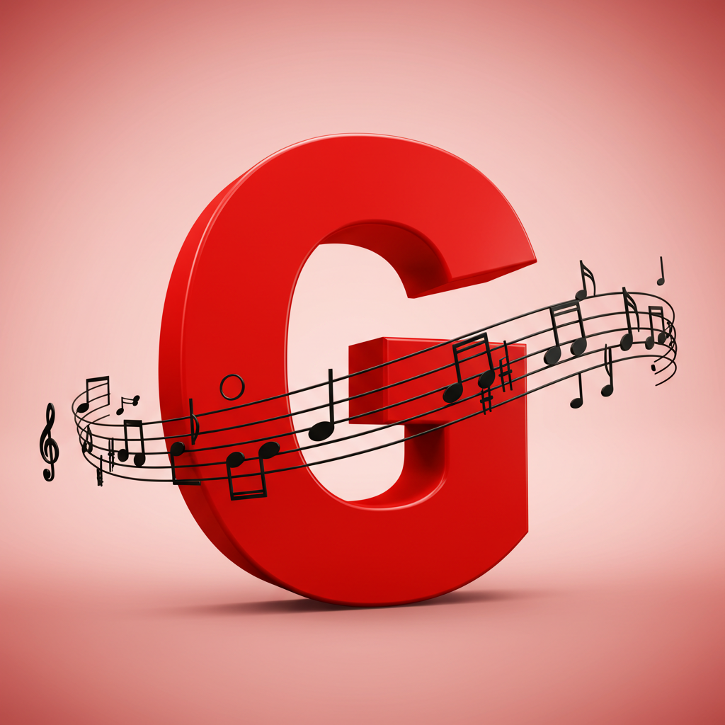 Black music notes 2 — letter G
