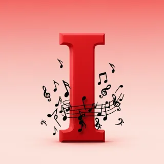 Black music notes 2 — letter I