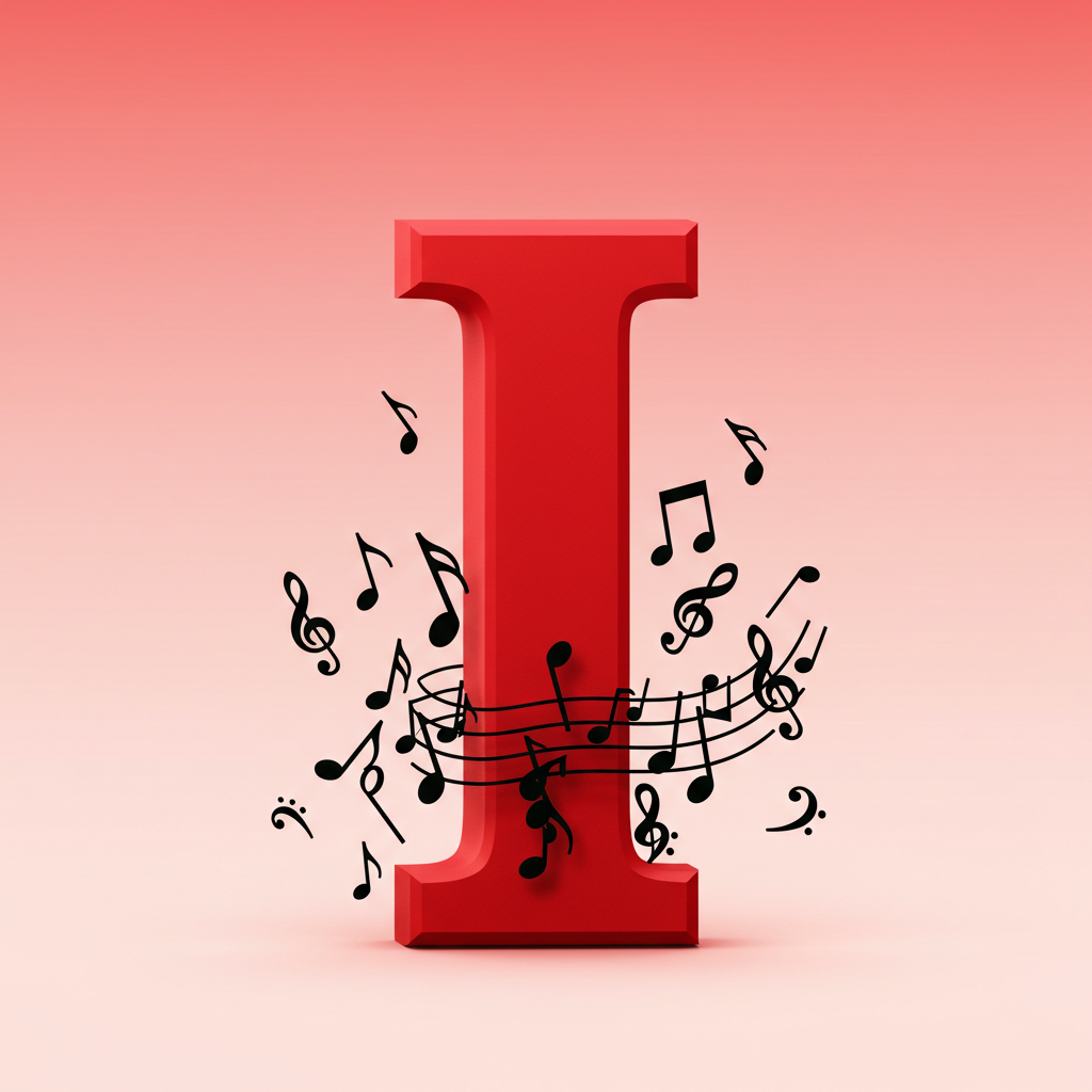 Black music notes 2 — letter I