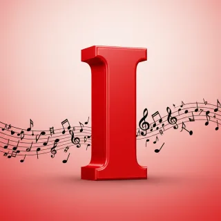 Black music notes 2 — letter I (variant 2)