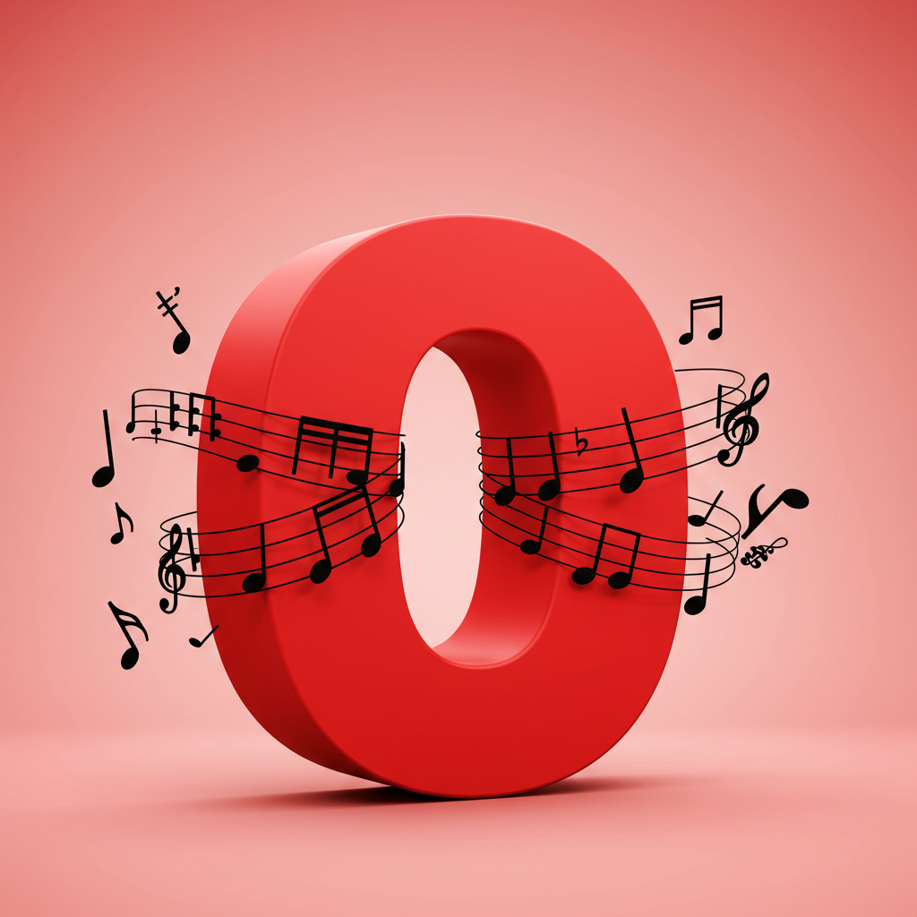 Black music notes 2 — letter O