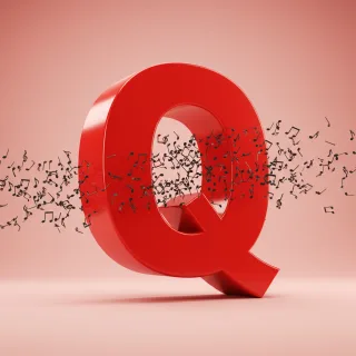 Black music notes 2 — letter Q