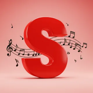 Black music notes 2 — letter S