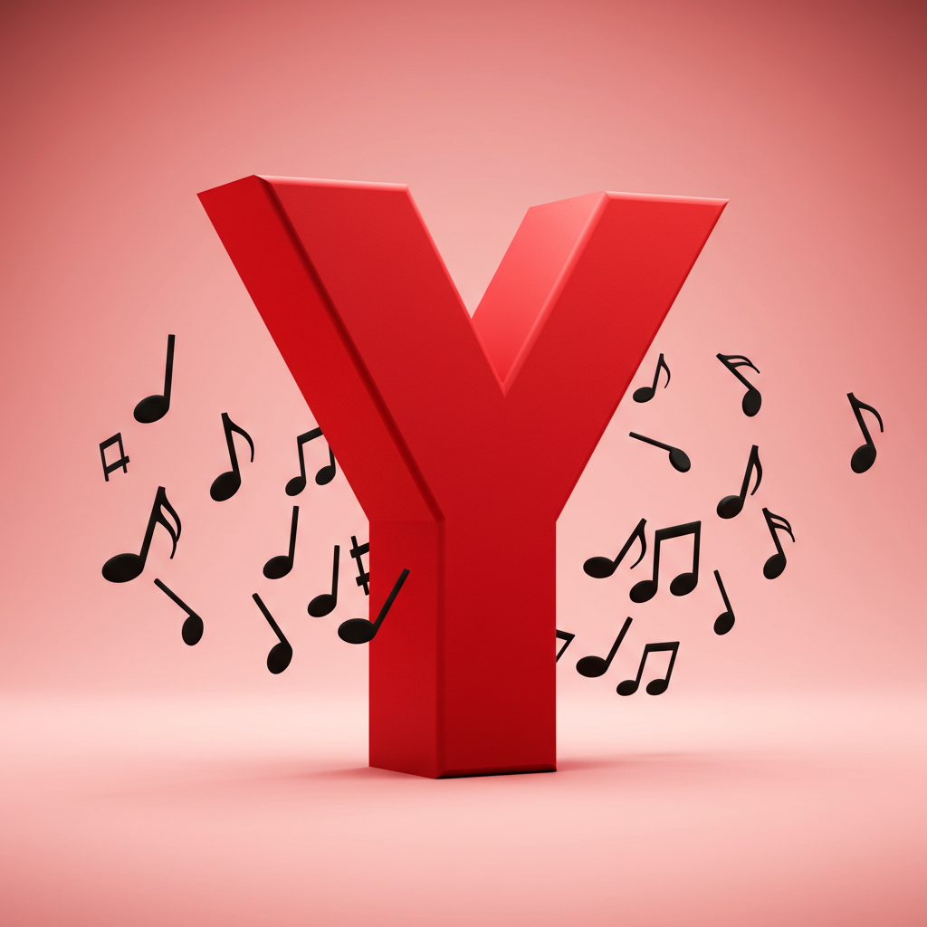 Black music notes 2 — letter Y