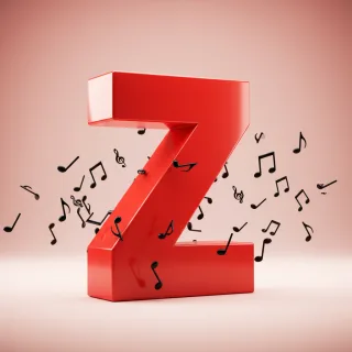 Black music notes 2 — letter Z (variant 2)