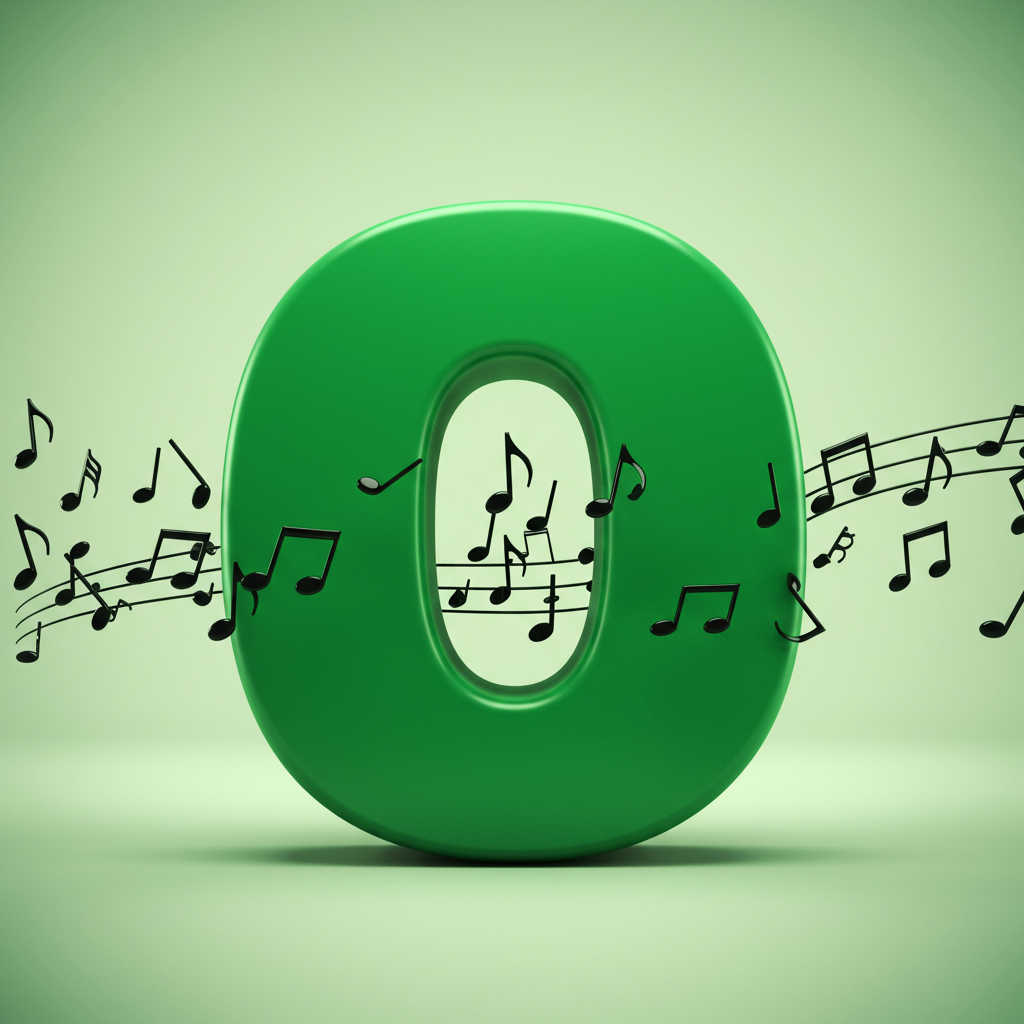 Black music notes — letter O