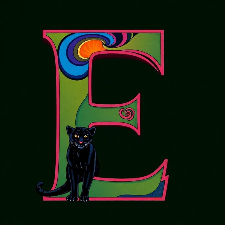 Black panthers — letter E