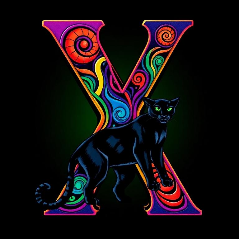 Black panthers — letter X
