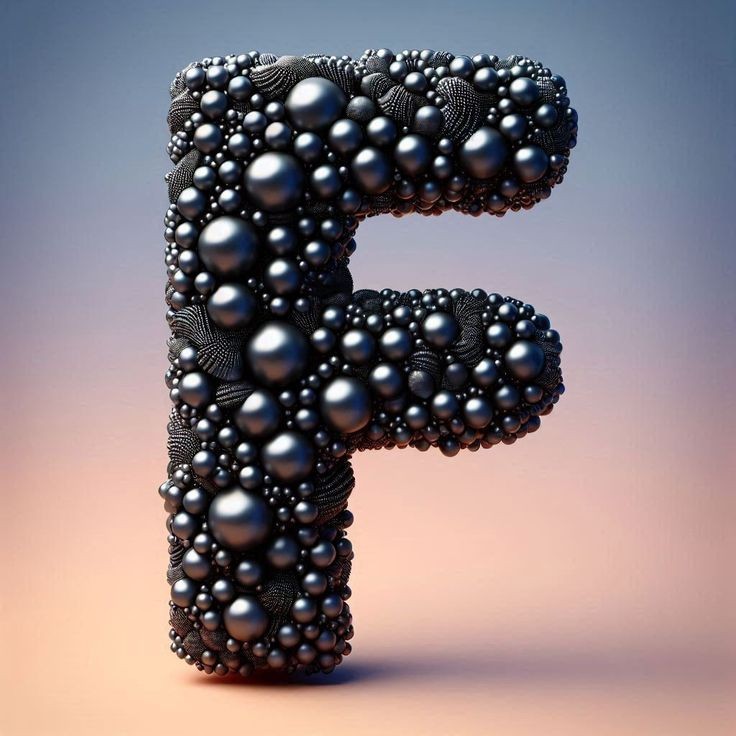 Black pearls — letter F