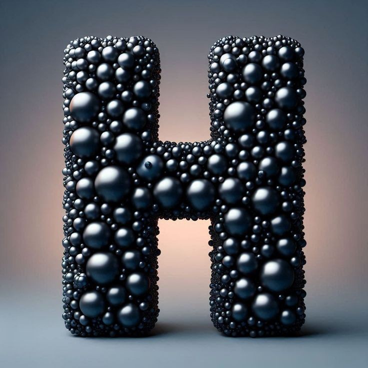 Black pearls — letter H