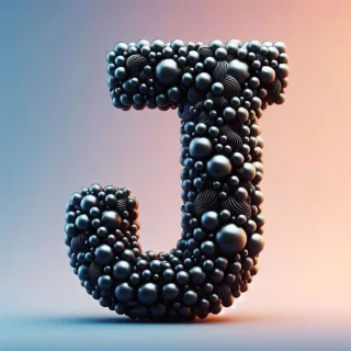 Black pearls — letter J