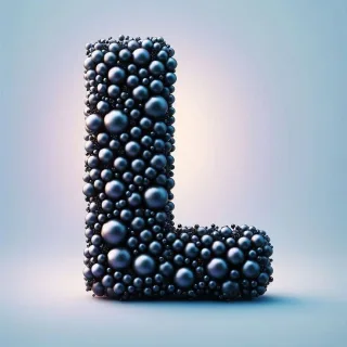 Black pearls — letter L